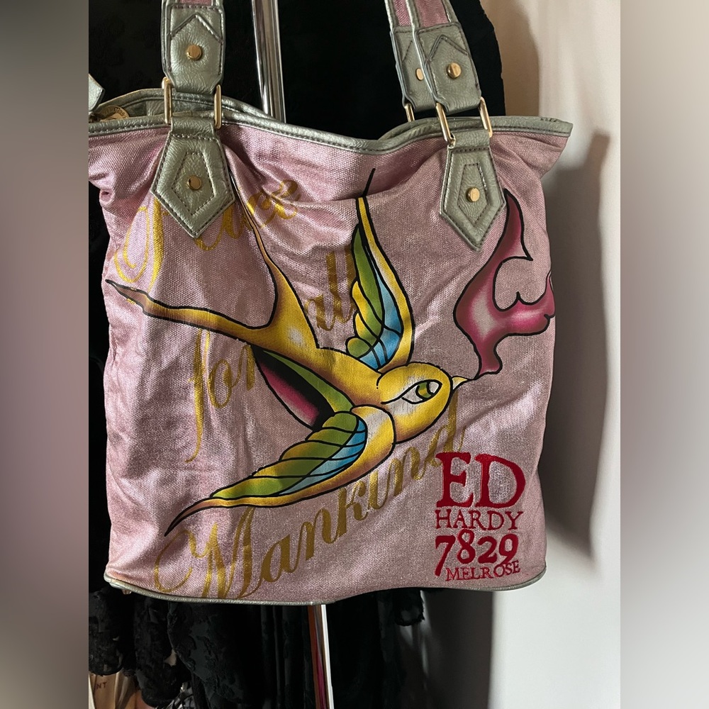 Vintage Ed hardy oversized shoulder bag